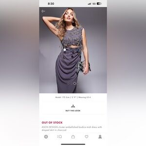 Gorgeous cluster-embellished dress size 2 new with tags